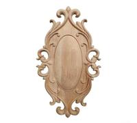 Applique rétro en bois massif sculptée pour porte, mur, cloison de séparation (20 x 11 cm)