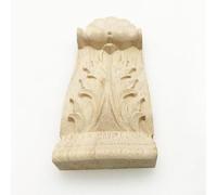 Applique rétro en forme de corbeau en bois avec sculpture distinctive pour coins d'armoire, bords de meubles et applications de décoration d'intérieur (12 x 6 x 2 cm)