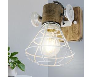 Applique Rétro Salon Éclairage Bois Spot Cage Luminaire Réglable 1578W