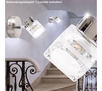 Applique Salle à Manger Diamètre 9 CM Cubes de Verre Éclairage Pivotant Spot