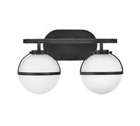 Applique salle de bain applique murale acier verre noir H 23cm IP44 lampe de couloir
