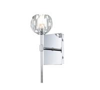 Applique Salle de Bain Cristal 34,6 CM Haut IP44 Chrome Avec LED G9 3000 K Lampe