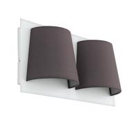 Applique SERRAVALLE LED 2X5,4W en acier blanc 360x0x190mm