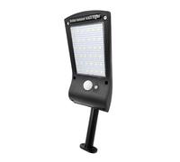 Applique solaire 6500 K, 400 lm, IP65, 5 x 8 x 24 cm, avec détecteur de mouvement et crépusculaire, idéale pour l'éclairage extérieur et économie d'énergie.