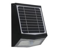 Applique solaire avec détecteur de mouvement IP65 (500Lm 4000K A++) Noire - Voltman