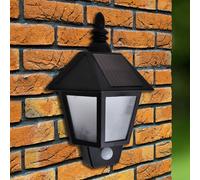 vidaXL Applique solaire murale 41182 en ABS avec détecteur de mouvement Noir