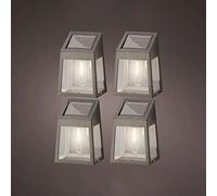 Applique solaire - LUMINEO - H13cm - Lot de 4 pièces - Gris - Plastique - Résine