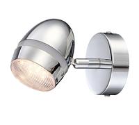 Applique spot liseuse spot salon, spot orientable, métal chrome satiné, 1x LED 3W 220Lm 3000K, HxL 10,5x13,7 cm