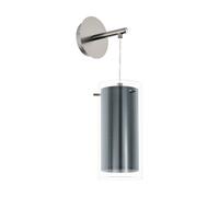 Applique TEXTIL E27 1X16W en acier nickel mat 120x0x445mm