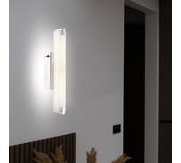 Applique Treppenhauslampe Luminaire de Salon LED Chrome Verre Satiné Commutateur