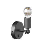 Applique vintage FETRO interrupteur noir orientable + lampe LED 370lm