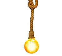Applique vintage suspendue E27 en corde de 1 m, matériau en métal, puissance 60 W, parfaite pour la décoration et les environnements chauds. Conçu pour : éclairage d'intérieur et créer des atmosphères