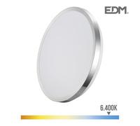 Appliquer Surface Led 24w 1600 Lumen 6400k Cadre Chromé