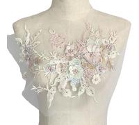 Appliques de fleurs brodées pour la décoration de la maison avec paillettes effet vêtements patchs