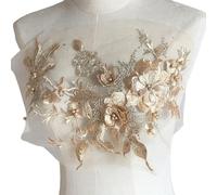 Appliques de fleurs brodées pour la décoration de la maison avec paillettes effet vêtements patchs