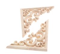 Appliques De Menuiserie 8 Ornements D'Angle En Bois Sculpté Non Peints Adaptés À La Décoration D'Armoires De Portes Et De Lits 6 X 6cm