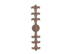 Appliques décoratives en bois non peint en chêne sculpté vague fleur Onlay décalcomanie coin meubles porte décoration artisanat Sm9-3.5-22