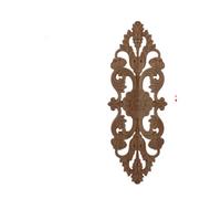 Appliques décoratives en bois non peint en chêne sculpté vague fleur Onlay décalcomanie coin meubles porte décoration artisanat Sm18-16.5-45