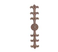 Appliques décoratives en bois non peint en chêne sculpté vague fleur Onlay décalcomanie coin meubles porte décoration artisanat Sm9-6-30