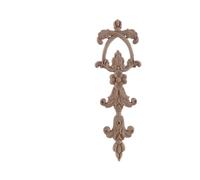 Appliques décoratives en bois non peint en chêne sculpté vague fleur Onlay décalcomanie coin meubles porte décoration artisanat Sm3-6-25