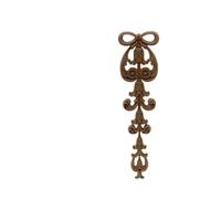 Appliques décoratives en bois non peint en chêne sculpté vague fleur Onlay décalcomanie coin meubles porte décoration artisanat Sm17-10-40
