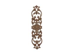 Appliques décoratives en bois non peint en chêne sculpté vague fleur Onlay décalcomanie coin meubles porte décoration artisanat Sm19-12-50