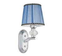 Appliques éclairage des lumières murales créatives Lampe Murale en Cristal avec Un Tissu Bleu Grappe Mural E27 Vanity Light Metal for Living Room Wall Lantern pour n'importe Quel Espace Made in