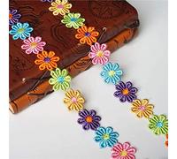 Appliques en dentelle brodée de fleurs, Bordure en dentelle florale de 2 mètres de large, 9 cm de large, style vintage, garniture en maille, tissu, applique, couture, artisanat, robe