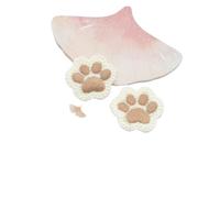 Appliques En Laine Patte D'ours De Dessin Animé, 10 Pièces, For Bricolage Vêtements, Chapeaux, Chaussures, Patchs Couture, Couvre-chef, Clips À Boucle Cheveux, Accessoires Décoration(Beige S)