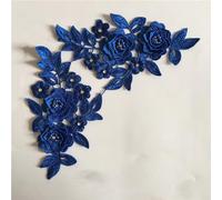 Appliques faites à la main, appliques de broderie en dentelle2 pièces de broderie de fleurs 3D, bricolage, col en dentelle, décolleté ABS perle strass, tissu en dentelle, accessoires de couture de rob