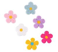 Appliques for Clothes,Embroidered Flower Fabric Patches,6 Pcs Sweet Flowers On Applique Patches
