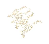 Appliques for Clothes,Embroidered Flower Fabric Patches,Embroidered Flower Patches Accessories(Beige)