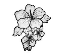 Appliques for Clothes,Embroidered Flower Fabric Patches,Fabric Applique Oversized Sewing On Patches