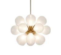Appliques, Led Globe En Verre Laiteuxnsion Bulle Avec Culot G9Pendue de Luxe Pour Salle À Manger Et Salon/Blanc/A