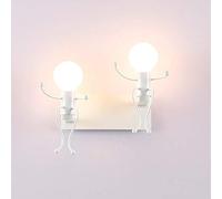 Appliques murales 2 Humanoid Light Indoor, Lampe LED créative et Moderne pour Chambre, Couloir, Restaurant, escalier, E27, Ampoule Non Incluse (B)