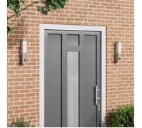 Vidaxl Appliques Murales D'extérieur Avec Capteur 2 Pcs Acier Inoxydable Argent Ip44