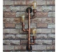 Appliques murales à 3 lumières d'intérieur Industriel rétro Steampunk E27 fabriqué à la Main en Fer forgé pour Tuyau d'eau pour Salon, Chambre à Coucher, Bar, café, Restaurant