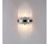 Appliques murales à Tube de Cristal LED, Applique Murale de décoration intérieure postmoderne - Luminaire Mural auxiliaire intérieur, Applique Murale Finition dorée pour Salon, Couloir, Chambre