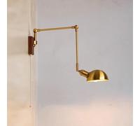Appliques murales Antiques rustiques Modernes à Bras pivotant, Lampe de Lecture Murale réglable en Bois avec Interrupteur à Tirette pour Chambre à Coucher, Chevet, Salon (Grande Taille)