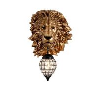 Appliques murales, Applique Murale En Résine Avec Tête De Lion, Noir Et Or, Luminaire Décoratif De Luxe, Luminaire Décoratif D'intérieur, Idéal For Une Cuisine Ou Une Chambre À Coucher(Golden large)