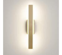 Appliques Murales Applique Murale Moderne en Fer Applique Murale Tricolore Dimmable Lumière Intérieure Rectangle LED Lampe Murale Maison Simple Lanterne Murale Compa, Gold, Height: 46CM