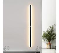Appliques murales, Appliques murales LED Lampes IP65 Lampe Applique Noire Haut vers Le Bas veilleuse Avant terrasse (lumière Blanche 6000K, 120 cm 76 W)