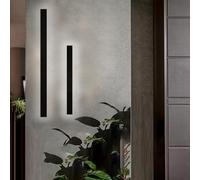 Appliques murales, Appliques murales LED Lampes IP65 Lampe Applique Noire Haut vers Le Bas veilleuse Avant terrasse (lumière Blanche 6000K, 120 cm 76 W)