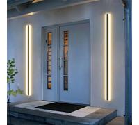 Appliques murales, Appliques murales LED Lampes IP65 Lampe Applique Noire Haut vers Le Bas veilleuse Avant terrasse (lumière Blanche 6000K, 120 cm 76 W)