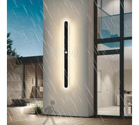 Appliques murales de Chambre à Coucher, Applique Murale d'extérieur LED avec détecteur de Mouvement, Lampe Murale de Jardin étanche IP65, 2700 K/4500 K/6500 K, Longue Bande en Aluminium pour Port