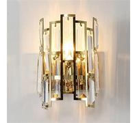 Appliques murales de Chevet Modernes en Acier Inoxydable, Douilles E14/E12, Lampe Murale d'intérieur de Luxe en Cristal câblée pour Salon, Couloir, entrée, Salle de Bain, vanité