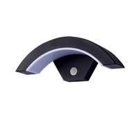 Appliques Murales Design en Arche Noire, Applique Murale Extérieure avec Détecteur De Mouvement À LED Intégré, Luminaire De Sécurité Moderne Résistant Aux Intempéries pour Porche, Jardins, Allées