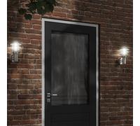 Vidaxl Appliques Murales D'extérieur 2pcs Argenté Acier Inoxydable Argenté