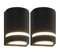 Appliques murales d'extérieur VIDAXL - Noir - 35 W - Aluminium moulé - IP44