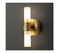 Appliques murales dorées, appliques murales à LED, éclairage mural avec tube de verre, appliques de salle de bain en laiton, luminaires de vanité for le salon de la chambre, éclairage de la lampe mura